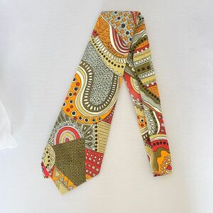 #5911 Hand made one of kind Multicolored Abstract Mens Necktie. Tie 54x4.25